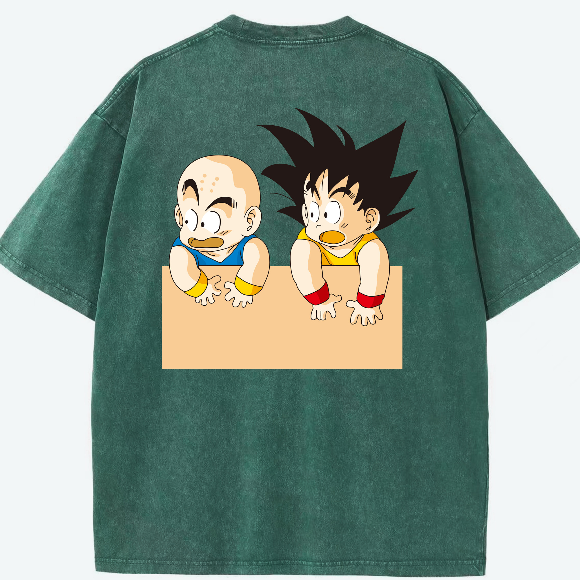 （画像用） ドラゴンボール 孫悟空（そん ごくう）Son Goku カカロット DRAGON BALL Kakarotto 綿100% ヴィンテージ風 半袖Tシャツ（背面プリント）